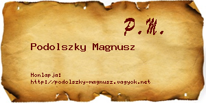Podolszky Magnusz névjegykártya